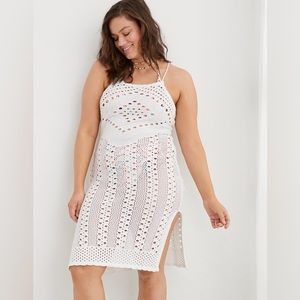 Aerie Crochet Halter Swim Coverup